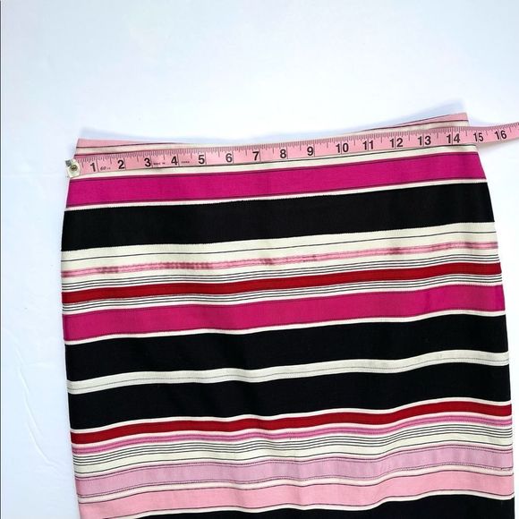 Talbots Textured Grosgrain Pink & Black Ribbon Pencil Skirt Size 4 Petite - Picture 8 of 10